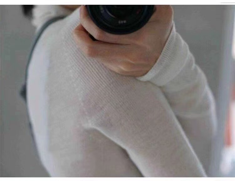 法式小众高领羊绒打底衫女修身显瘦精纺羊毛薄款内搭针织衫毛衣|undefined