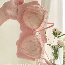 抖音快手小胸聚拢无钢圈性感内衣女防下垂纯欲风新款少女文胸