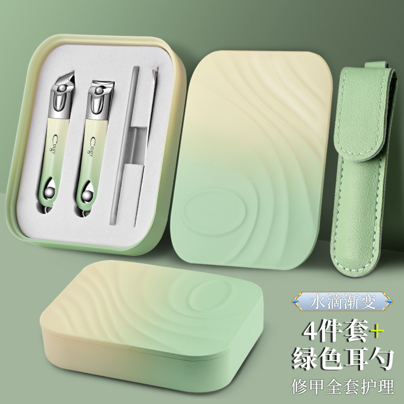 Nail clipper set graduado regalo manicuras cortadoras de uñas set manicuras gota de agua image 10