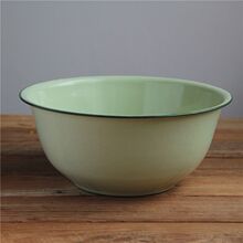 老式怀旧搪瓷盆加深型汤盆复古搪瓷缸钵洗菜拌菜汤碗餐厅搅拌碗