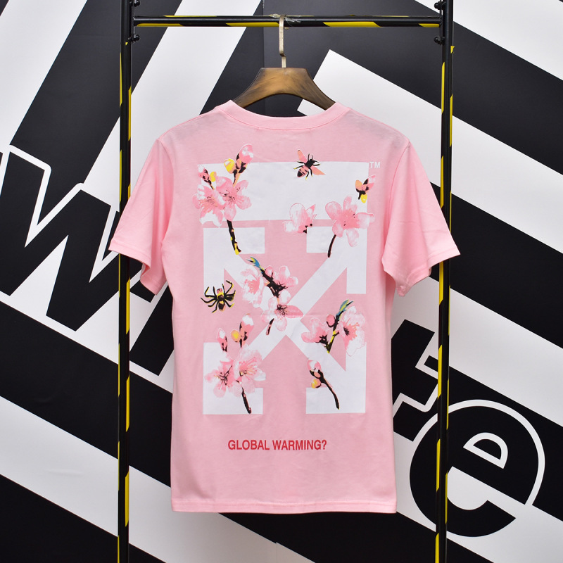 トレンディな漫画落書き油絵矢印半袖男性と女性ルーズカップル OFW 純綿半袖 Tシャツ夏 mk ゼブラ|undefined