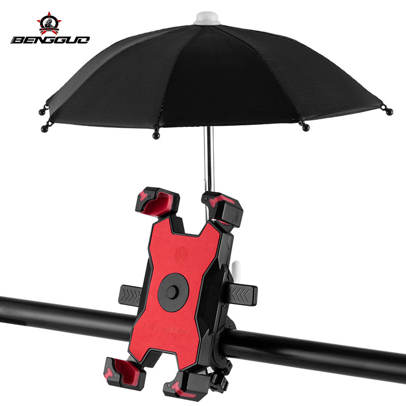 Bicycle 360 ° rotation one click lock. Phone with sunshade and rider's phone holder_voghion.com