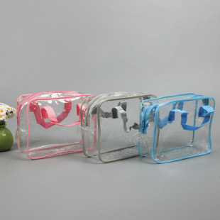 Transparent Pvc Packaging Bag Manufacturer Direct Sales Stereo Storage Plastic Packaging Bag Ready-Made Customized Cosmetic Zipper Bag
