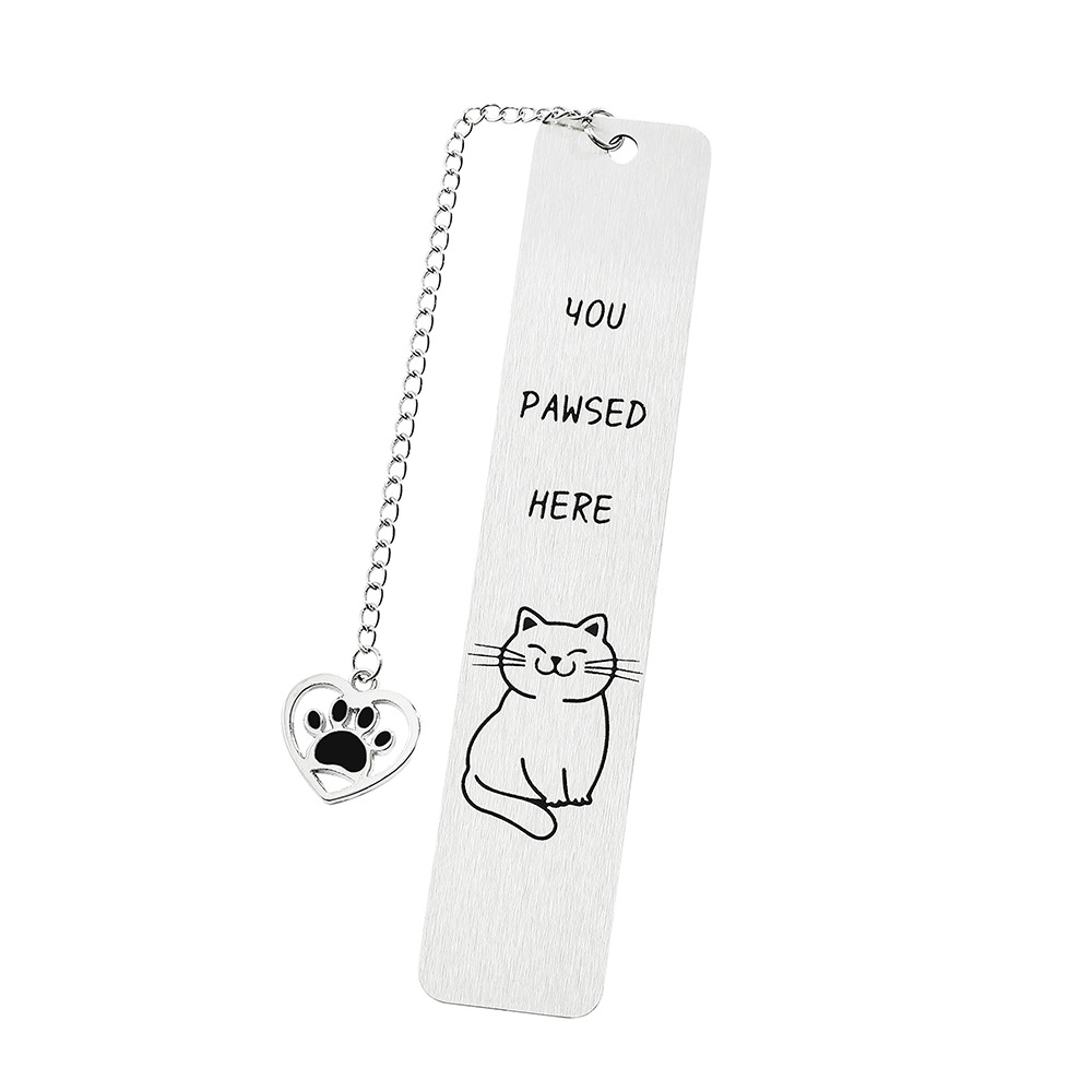 Amazon venta caliente interesante gatito perro marcadores adorables diseño de contraste de color blanco y negro marcadores de acero inoxidable fabricantes al por mayor
