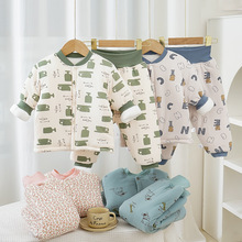 儿童棉衣套装宝宝冬季棉袄棉裤厚款180克棉外穿打底新款小童2件套