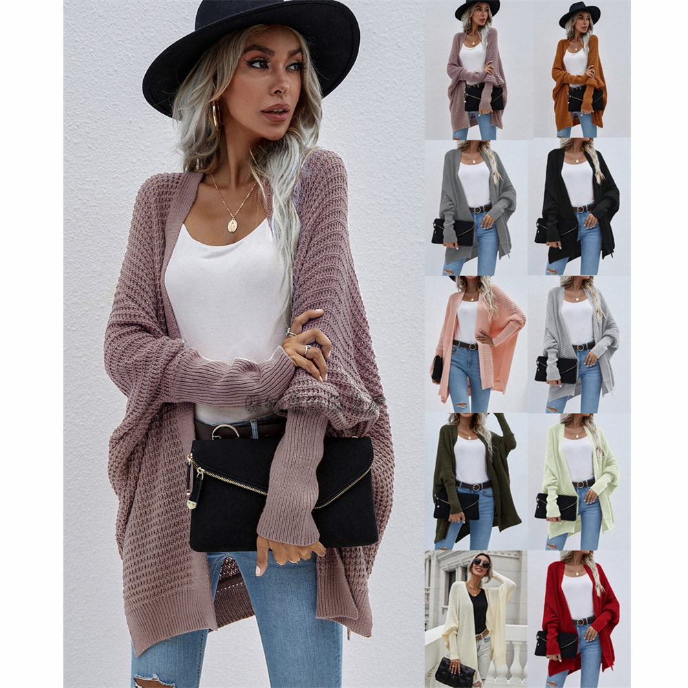 demi-season cardigan with a round collar