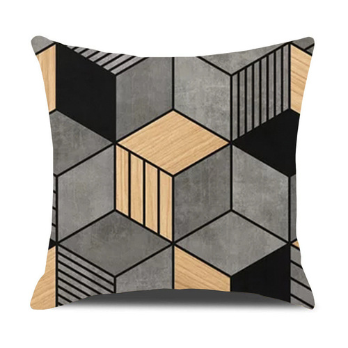 Cross-border new car seat cushion Nordic-style bed print pillowcase bedroom sofa cushion short plush cushion custom