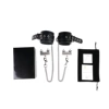 QK-C8150 [304 stainless steel clamp*2+leather bracelet*2]