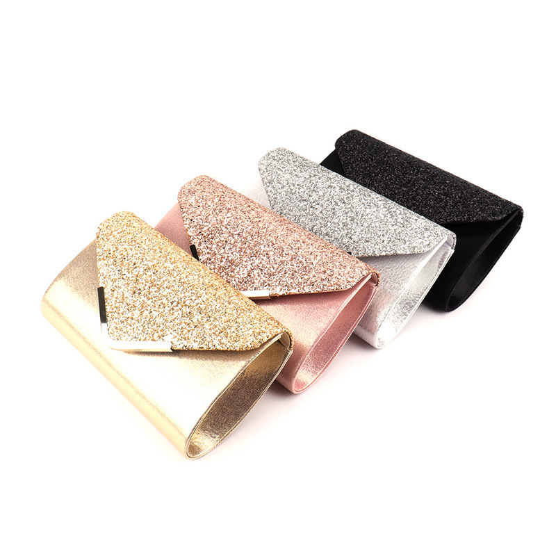 Cross-border e-commerce direct supply 2022 Amazon fashion PU sequins cosmetic bag evening bag clutch bag spot wholesale
