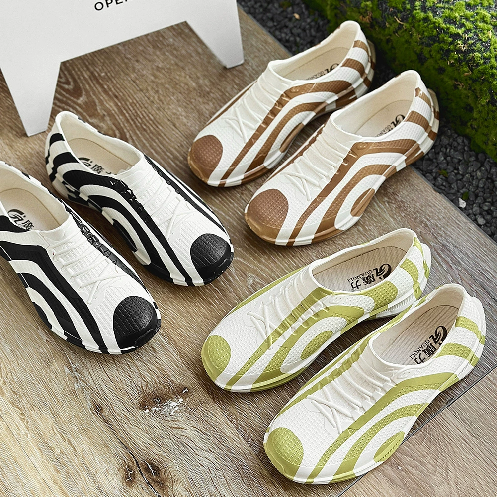 Новая пара мужчин и женщин водонепроницаемые сапоги от дождя нескользящие водяные туфли корейские короткие туфли с низким верхом дождя сапоги кухня случайный трансграничный экспорт