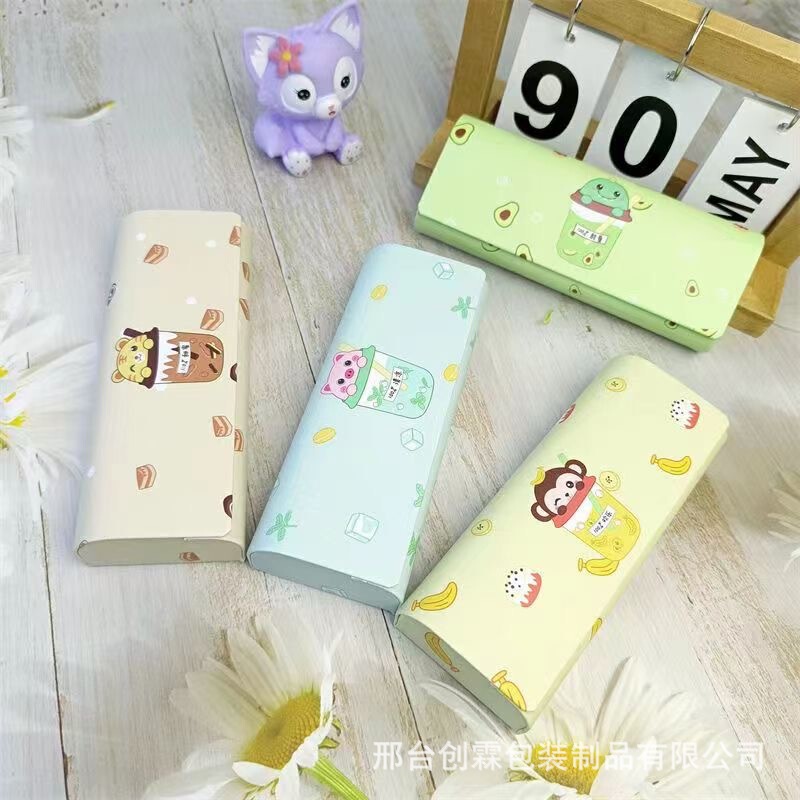 Japanese and Korean Ins Style High-Looking Cartoon Cute Kidsren's Men's and Women's Jeep Glasses Case Compact Portable Anti-Stress Storage Box