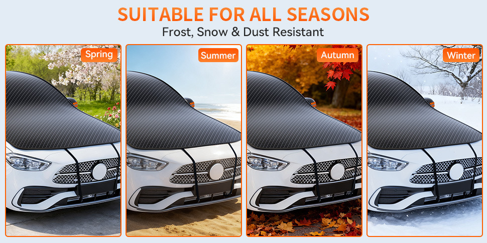 Cross-border best-selling car windshield snow cover, full coverage, thickened, frost-proof, and freeze-resistant, large size