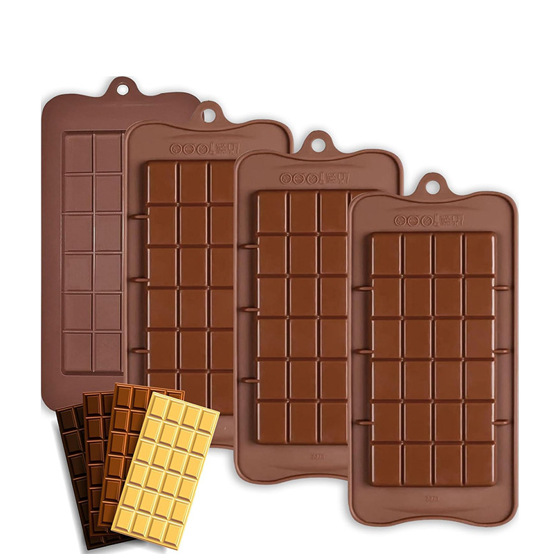 Molde de silicona de grado alimenticio para chocolate, molde DIY para dulces de tulipán, barra energética, molde de chocolate Dubai
