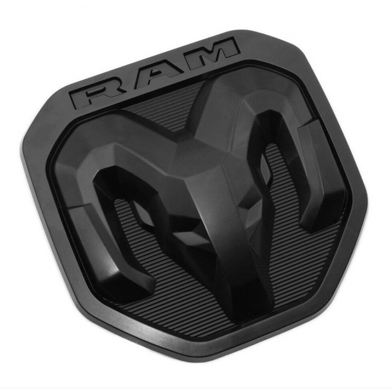 Aplicable para 2019 - 2022 Dodge Ram logotipo 1500 - 3500 cromo negro logotipo de cabeza RAM