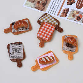 新款披萨盘创意手工diy奶油胶配饰树脂小配件饰品发夹材料包批发