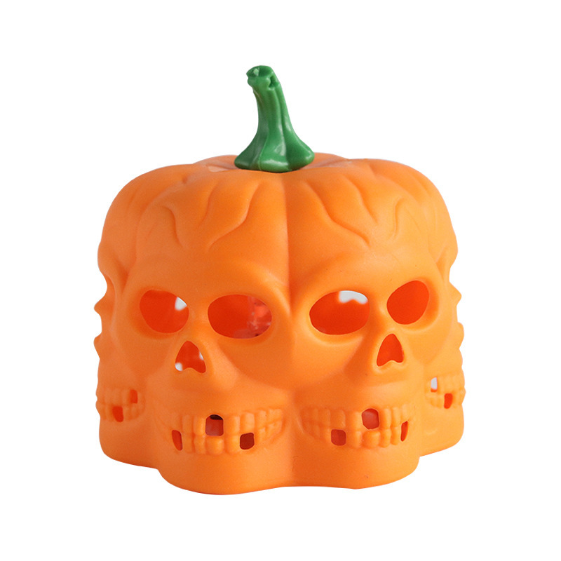 Halloween hueco cráneo lámpara de vela bar KTV atmósfera props LED flash luz de noche lámpara de calabaza