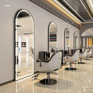 Internet Celebrity Light Luxury Barber Shop Mirror Table Hair Salon Special Hair Salon Floor Mirror Wall Mounted Integrated Hot Dyeing Mirror