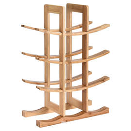 跨境木质红酒架实木葡萄酒架展示架客厅家用红酒瓶架批发