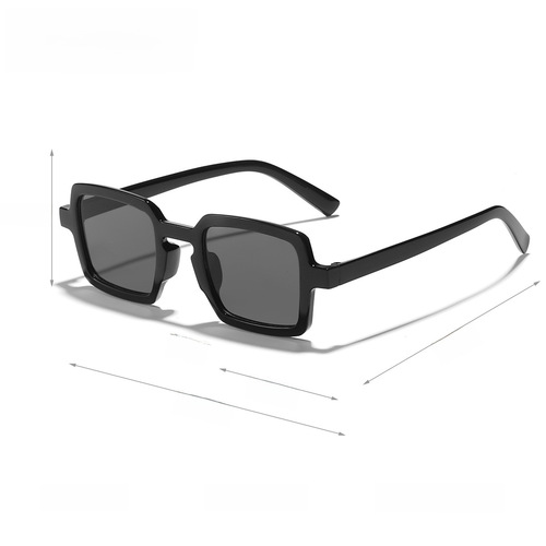 New women's small square frame retro UV protective sunglasses with brown lenses, Korean style trendy sunshades