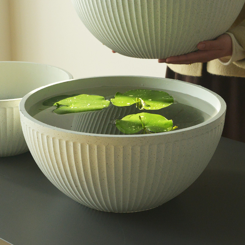 睡蓮鉢、ボウル、蓮専用鉢、蓮と銅貨草の水耕栽培容器、無孔植木鉢、蓮水槽、プラスチック|undefined