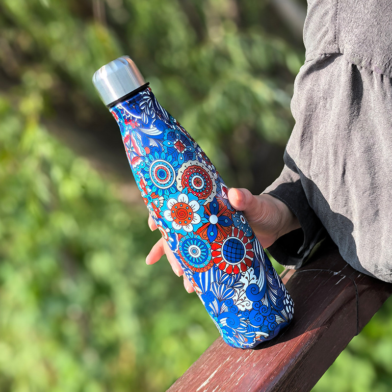 Cross-Border Cola Bottle Thermos Cup Uv3D5D Outdoor Sports 304 Stainless Steel Vacuum Thermos Cup Ready for Delivery