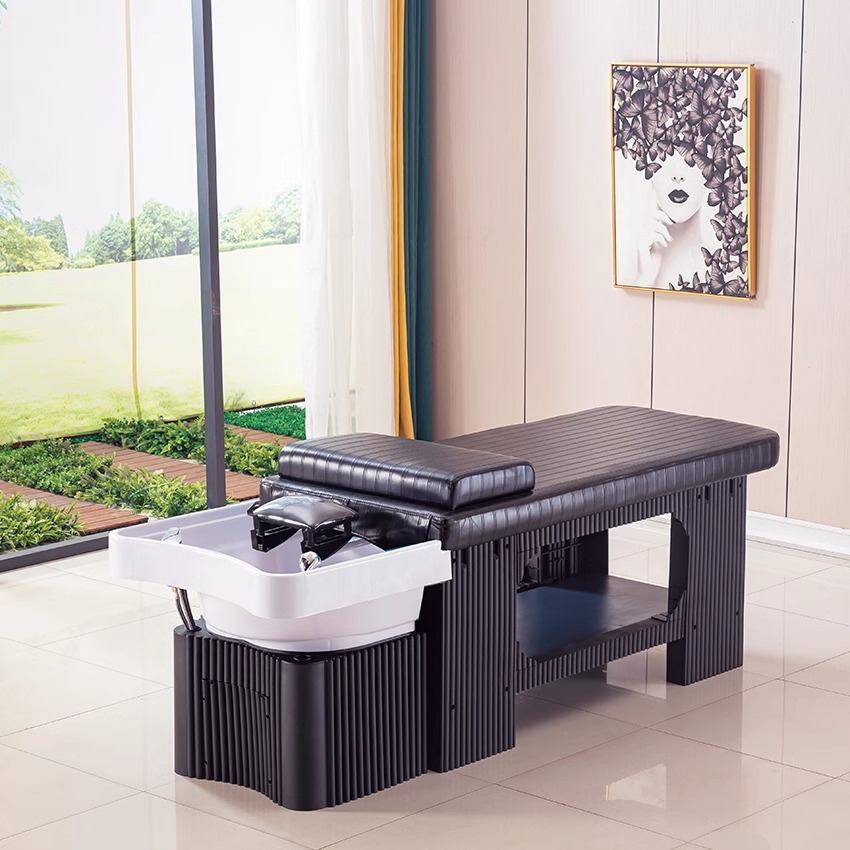 블랙 가죽(화이트 사각 세면대)