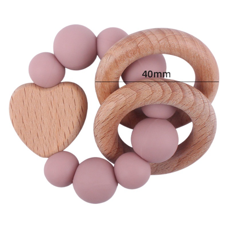 Nuevos suministros para bebés Beech Cartoon Love calmante bebé de silicona mordedura molar Beech Toy teether