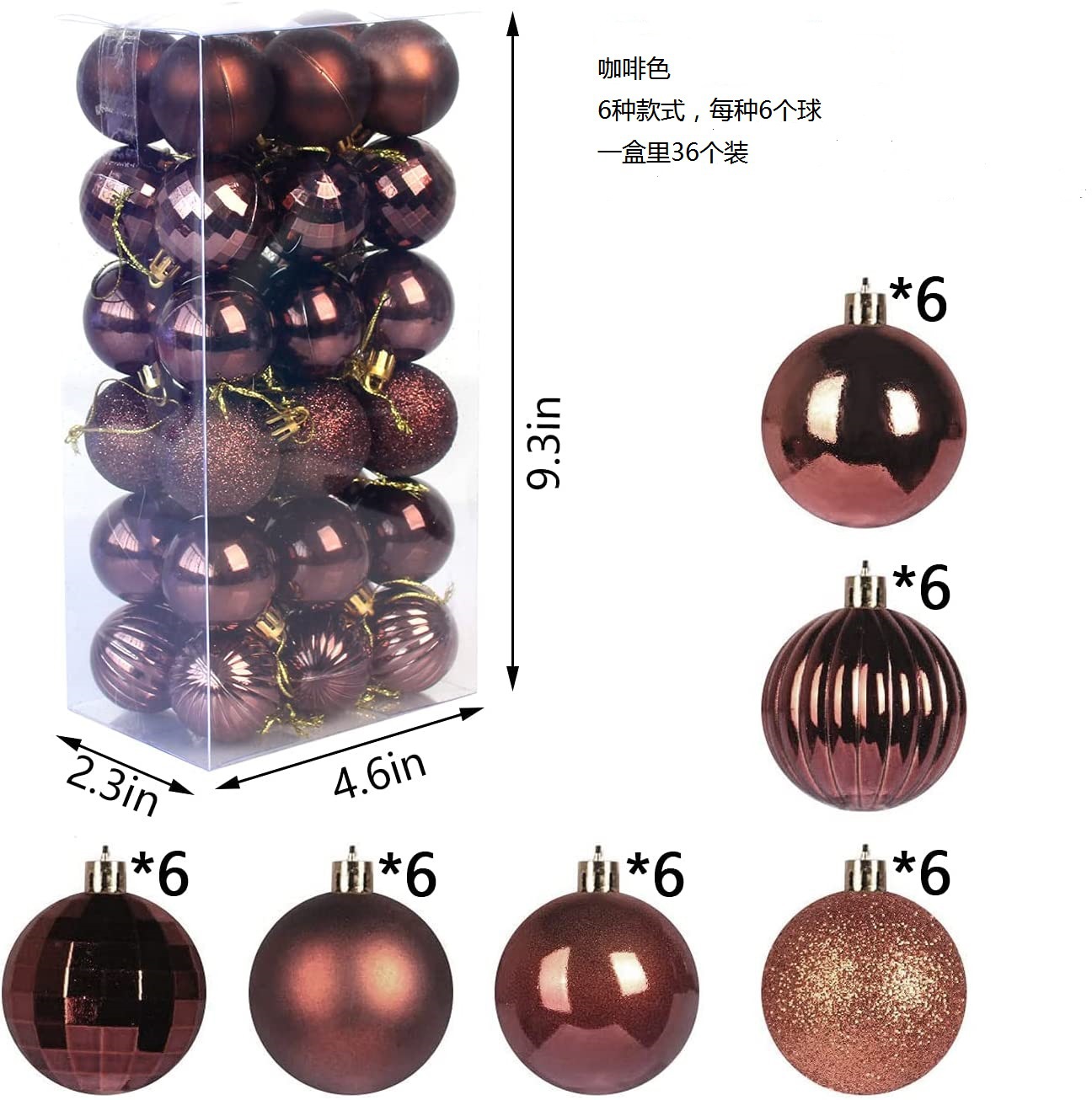 Navidad nueva Bola de forma especial 36 Navidad árbol de Navidad decoración colgante pequeño colgante cuadrado bola sandía traje