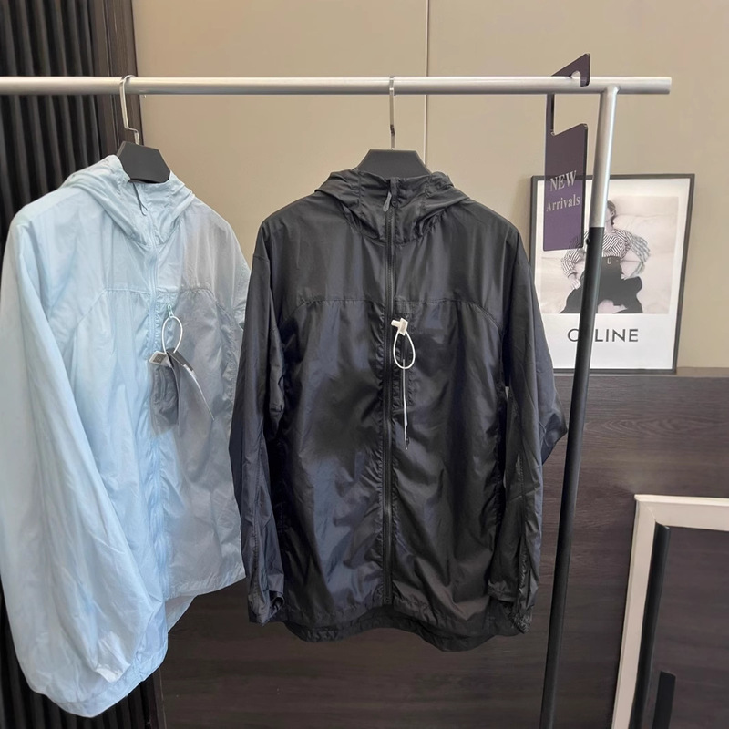 bh5659 夏男性と女性のカップル軽量通気性速乾性バードハウススタイルシェルフード付き日焼け止めスキンジャケット|undefined