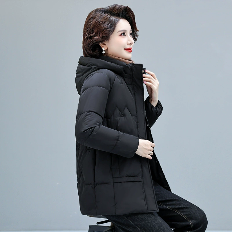 Winter classic keep warm jacket with hood, increased thickness, plus size, western style