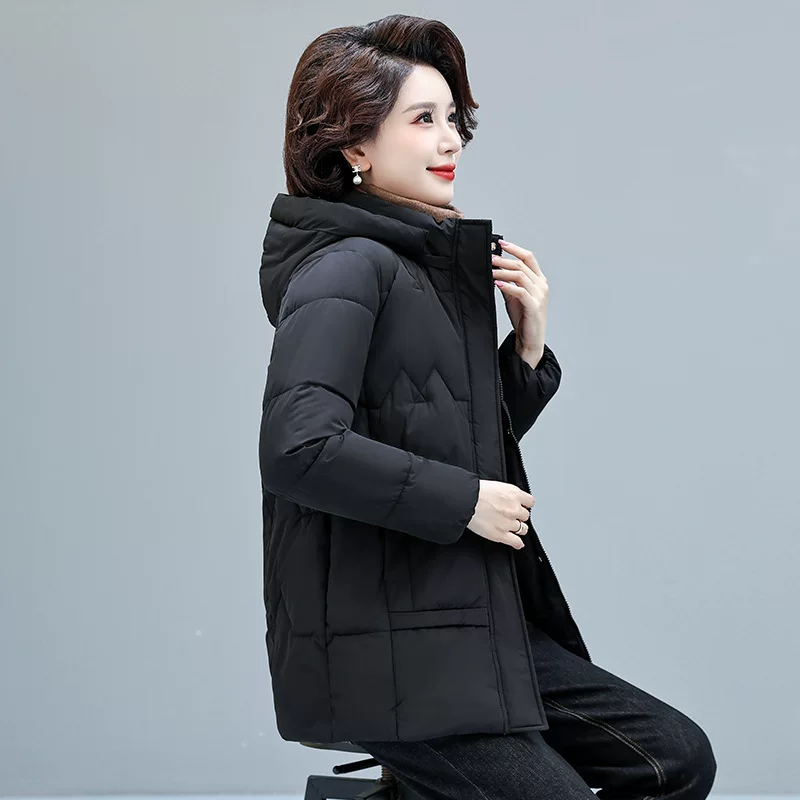 Winter classic keep warm jacket with hood, increased thickness, plus size, western style