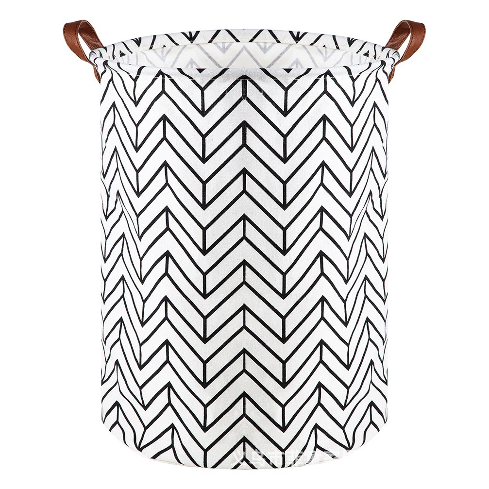 Amazon transfronteriza de algodón y lino impermeable cesta de la ropa cesta de almacenamiento plegable cesta de la ropa del hogar cuarto de baño Cubo de almacenamiento de lavandería