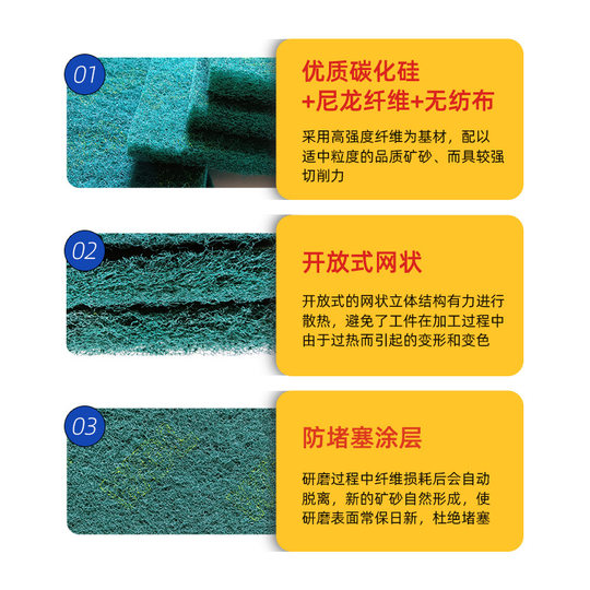 Square green scouring pad wholesale grinding polishing derusting flocking brushed cloth industrial cleaning vegetable melon cloth manufacturers