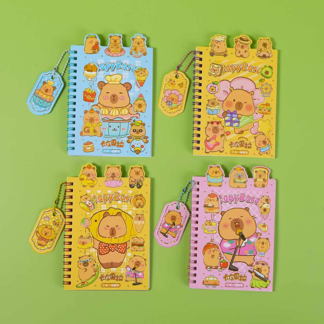 さつまいもシリーズかわいい手帳三合一線巻本27枚素材本24入箱入り手帳素材貼り