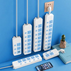 独立スイッチ付き電源タップ 家庭用多機能電源タップ オフィス用長線マルチコンセント個別制御ソケット付き電源タップ
