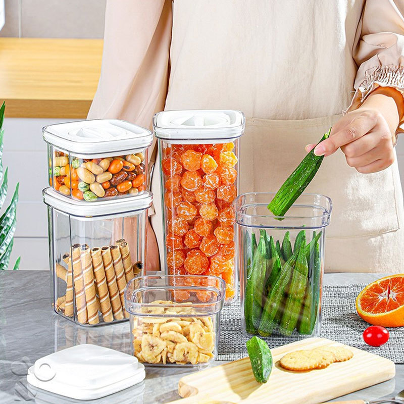 穀物回転蓋缶詰ドライフルーツスナック軽食保存ボックス PET プラスチック食品グレードの密封缶|undefined