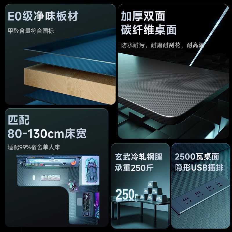 Mesa de dormitorio mesa de esquina mesa de computadora mesa de escritorio mesa de deportes electrónicos para estudiantes universitarios tabla de esquina lateral suspendida