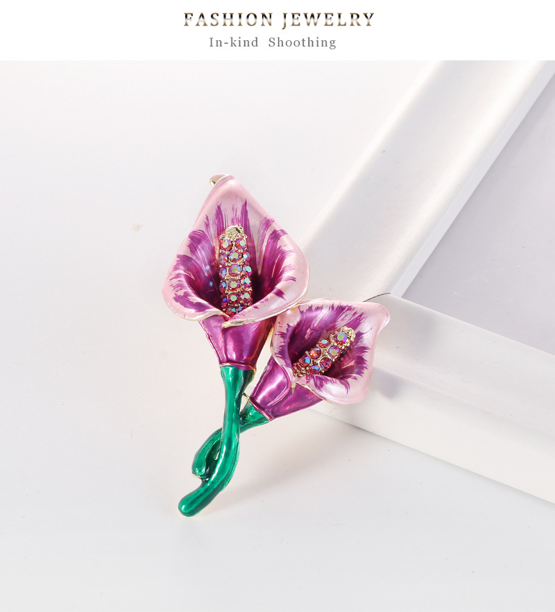 Broche Fleur En Alliage Violet display picture 8