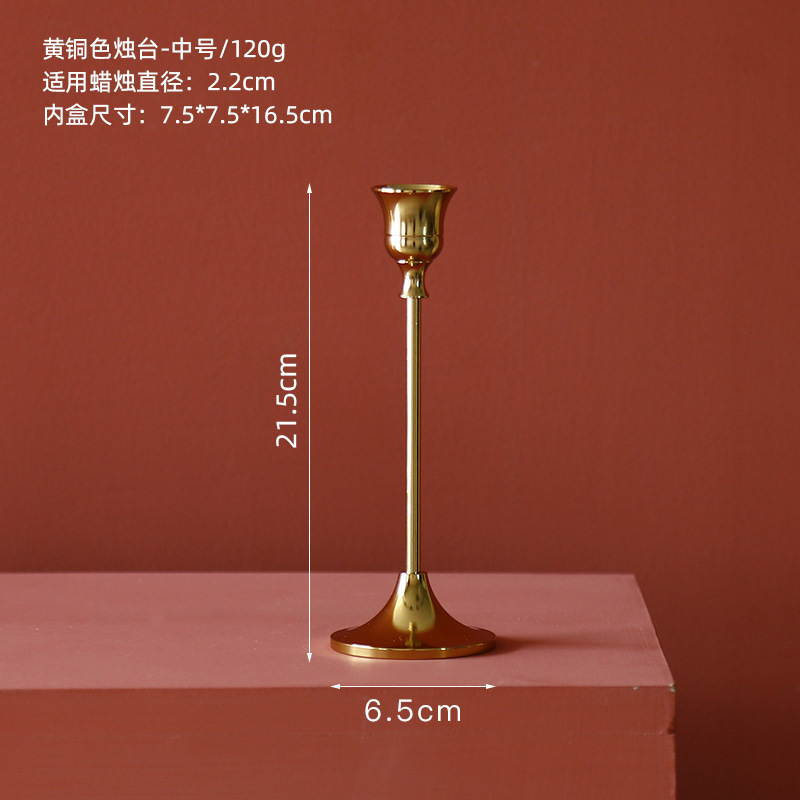 北欧シンプルな燭台リビングレストランの家庭装飾品アロマロマンチックなウェディングキャンドル台ソフト装飾品飾り物|undefined
