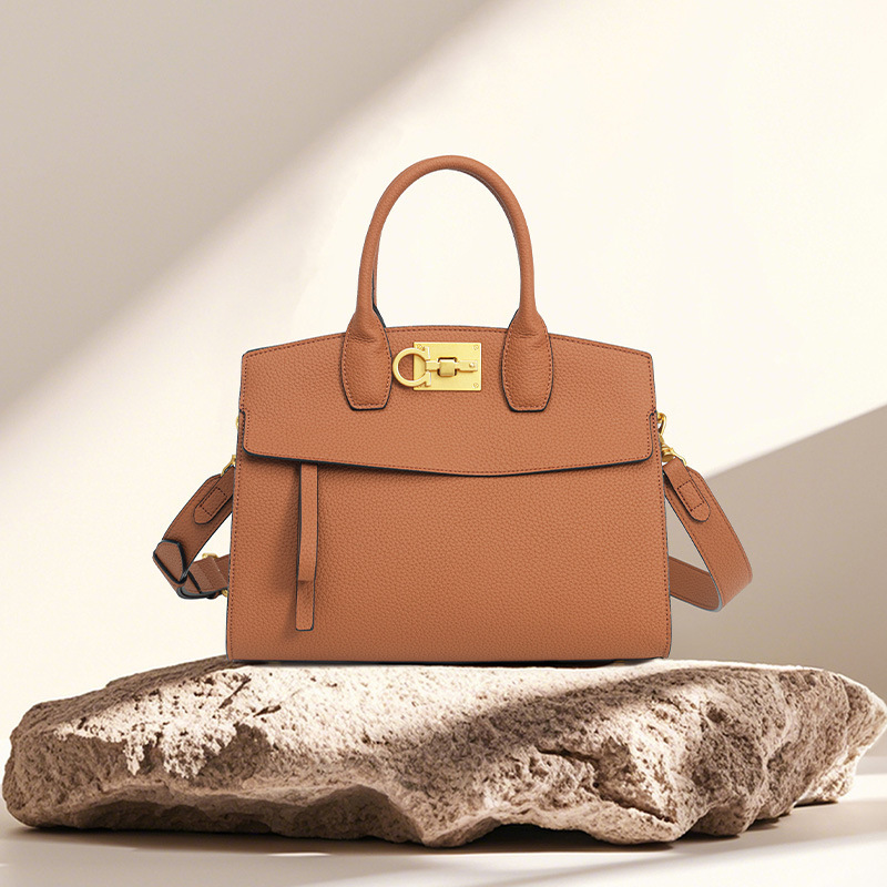 Cross-Border New Model Ferragamo Fashion Lock Buckle Women's Bag Trendy High-End Shoulder Crossbody Bag Handbag for Women Cross-Border New Model Ferragamo Fashion Lock Buckle Women's Bag Trendy High-End Shoulder Crossbody Bag Handbag for Women