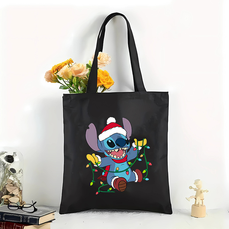 Bolsa de lona de impresión púrpura de pop transfronteriza, bolso de hombro de gran capacidad, portátil perfecto para compras