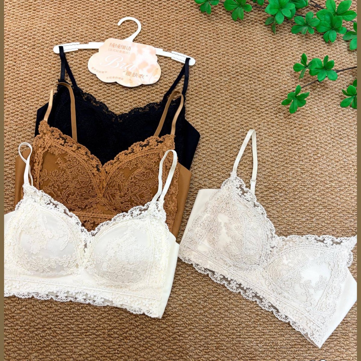 Early autumn new model 3608 French triangle cup lace bra for women, with side breast support, anti-sagging, invisible and beautiful back design