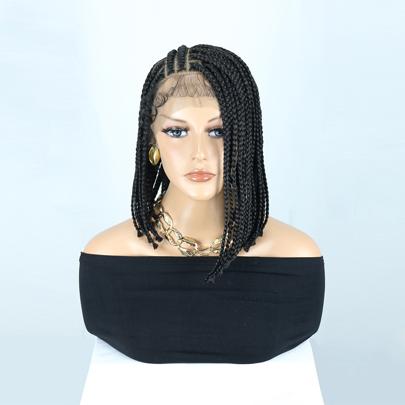 Cross-Border Full Lace Front Cornrow Braided Wig for Women with Baby Hair Lace Braid Wig Cross-Border Full Lace Front Cornrow Braided Wig for Women with Baby Hair Lace Braid Wig