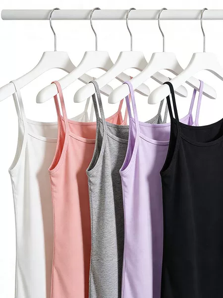 Girls' Solid Color Camisole Summer Thin Soft Outerwear Base Shirt Children's Sleeveless Top Korean Style Inner Wear