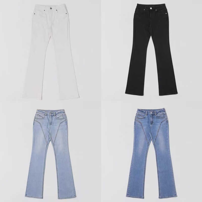 S K Model Ultra-Long Straight-Leg Jeans, Elastic Cotton, Versatile and Figure-Flattering Pants S K Model Ultra-Long Straight-Leg Jeans, Elastic Cotton, Versatile and Figure-Flattering Pants