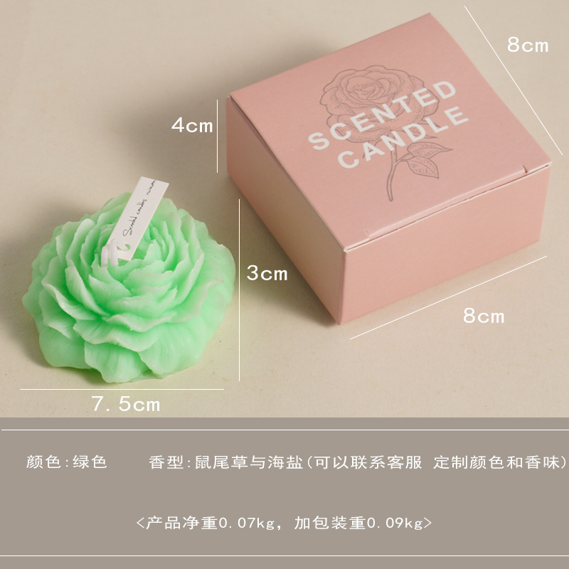 Caja de regalo de vela de flor de plátum de fragancia regalo de mano regalo creativo para amantes modelado adornos de cera de banda magnética