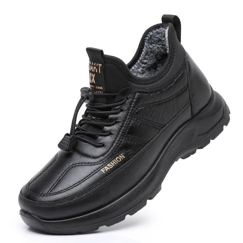 Demi-season shoes, fleece keep warm non-slip slip-ons platform, sports boots for leisure, for middle age