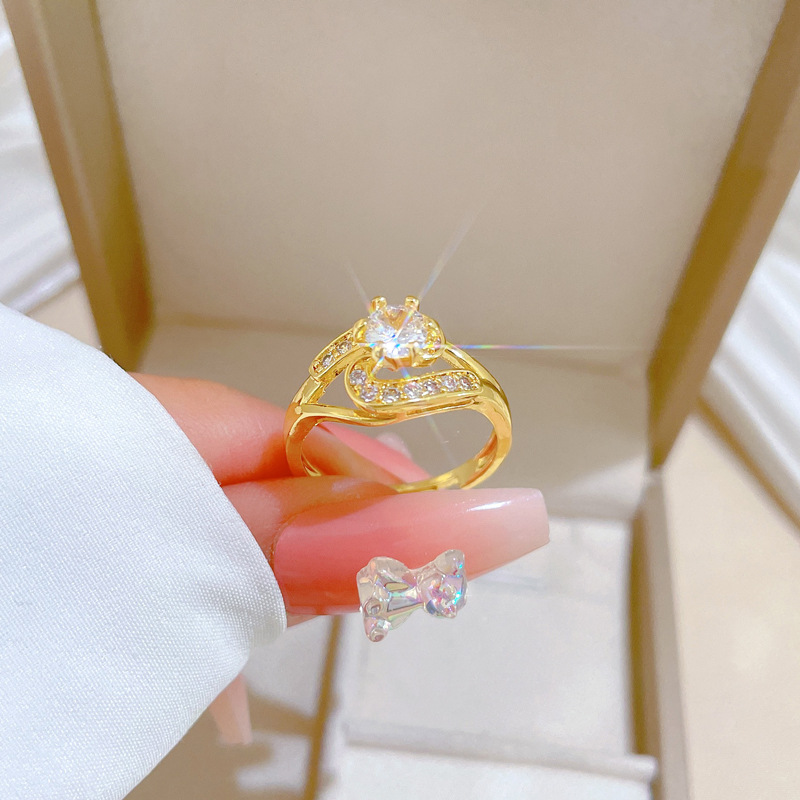 Adjustable Full Diamond Designer Ring For Couples Personalized_voghion.com