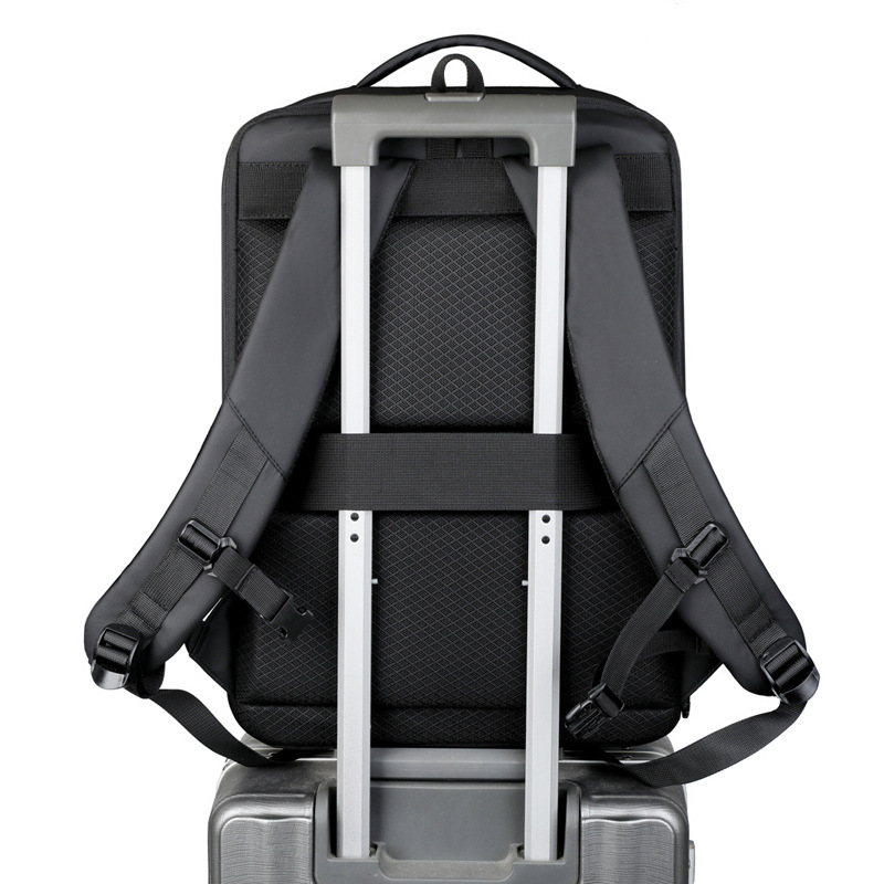 Mochila de corte de cáscara dura para hombres 2025 gran capacidad USB colgar varilla de tracción a prueba de rociamientos mochila de negocios al por mayor