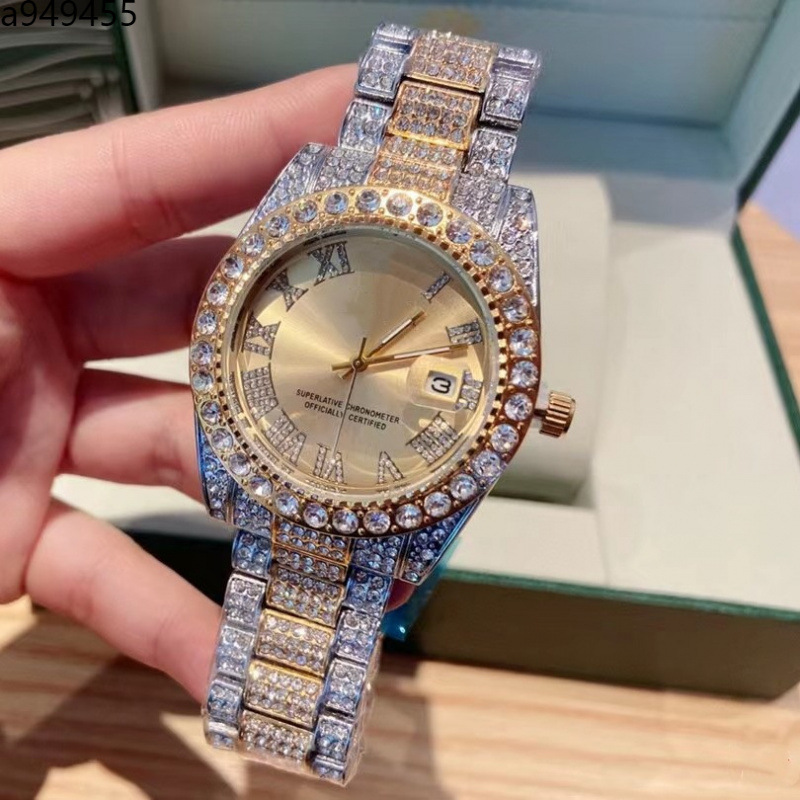 Laojia Full Diamond Luxury Watch Women's Fashion Diamond-encrusted Steel Band Watch Quartz Watch Cross-border Foreign Trade Special for Watch Agency